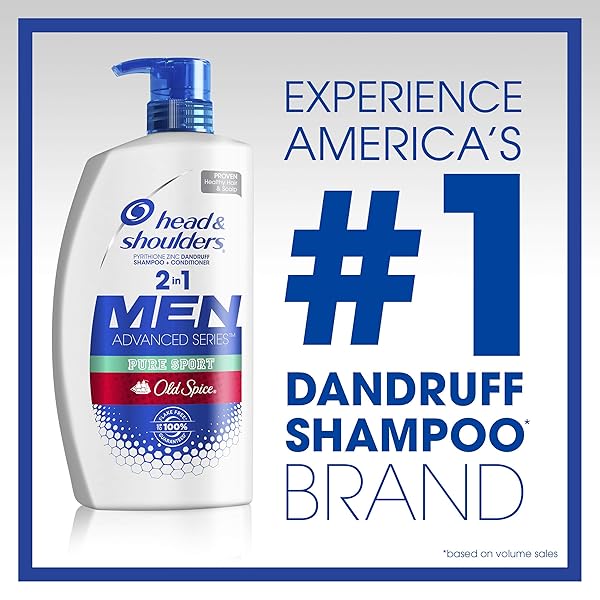 HEAD AND SHOULDERS OLD SPICE PURE SPORT 2-IN-1 ANTI-DANDRUFF SHAMPOO + CONDITIONER 31.4 FL OZ