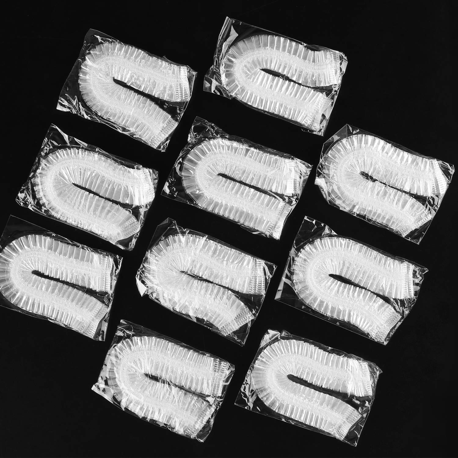 Vextronic Disposable Shower Caps 100PCS, Individually Wrapped Larger and Thicker Shower Cap Plastic Waterproof Shower Cap for Women Men, Spa, Home Use, Hotel and Hair Salon, Portable Travel : Beauty
