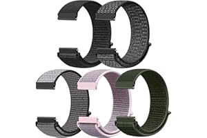 AVOD Nylon Loop Quick Release Watch Bands - Choice of Width - 18mm 19mm 20mm 22mm 24mm, Nylon Sport Loop Adjustable Breathabl