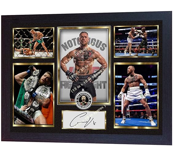 SGH SERVICES Gerahmtes Poster Conor McGregor UFC MMA Fotodruck, vorgedruckt, gerahmt, MDF-Rahmen