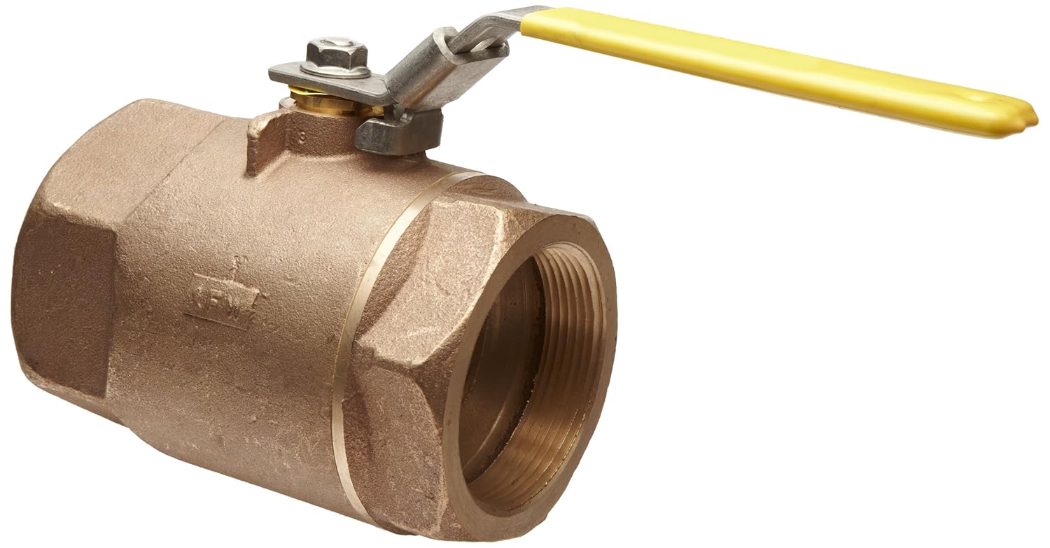 Lockable Lever Apollo 75100 Series Bronze Ball Valve Inline 3/4 NPT