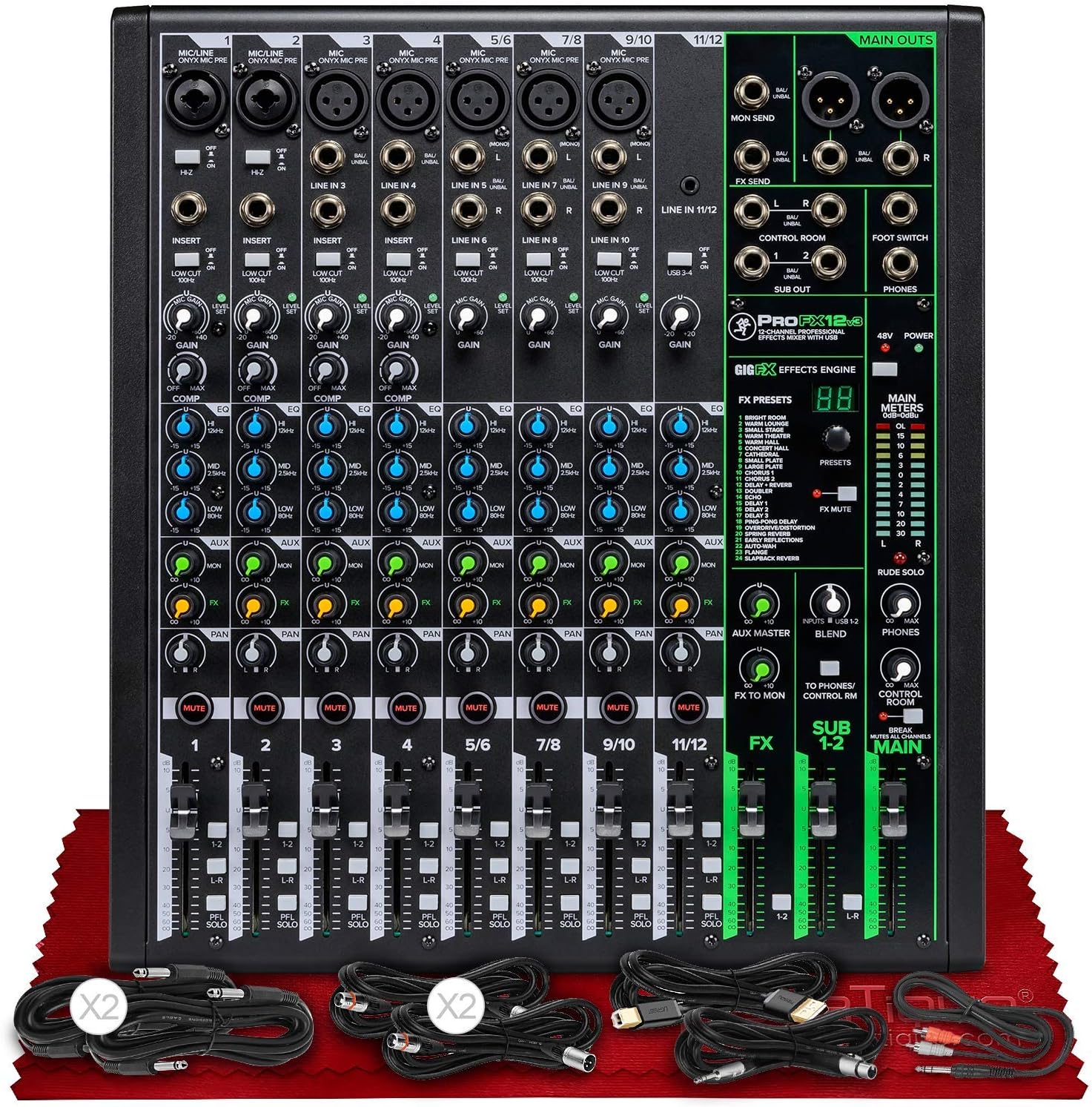 Mackie ProFX12v3 12Channel Sound Reinforcement Mixer with