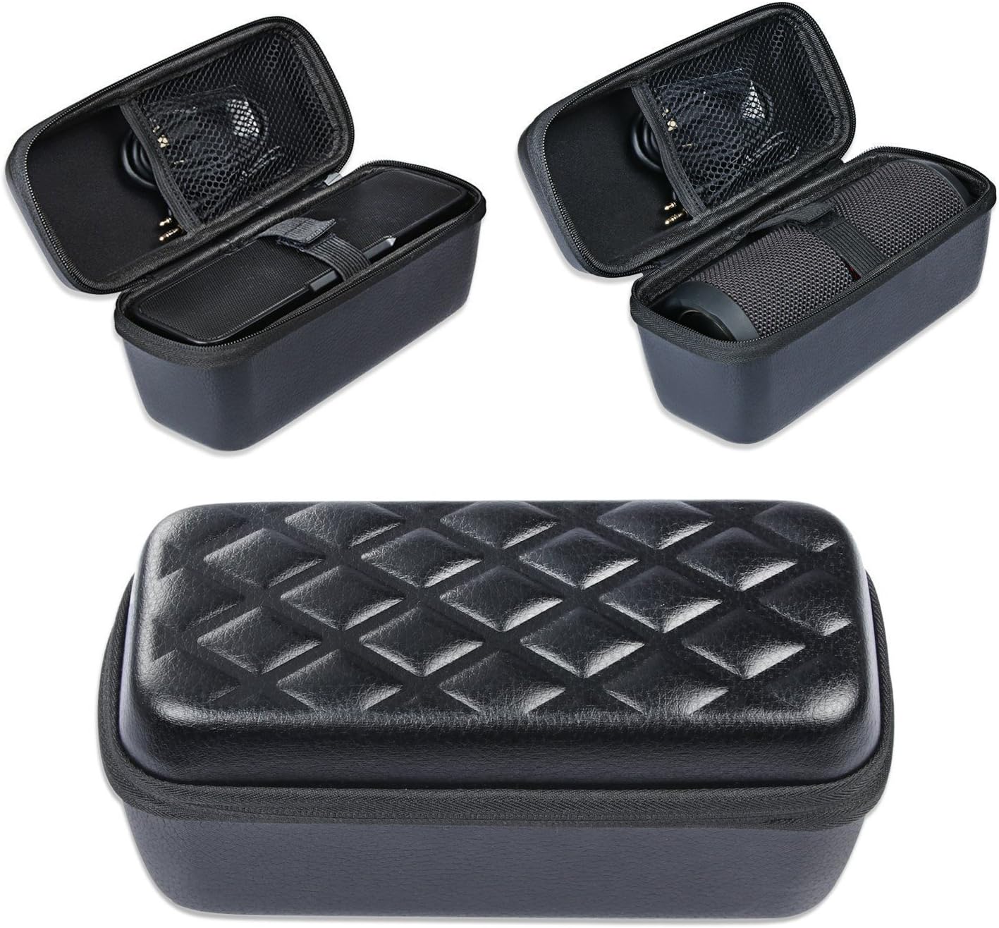 CrustPro Protective Pouch Bag Carrying Travelling Case Cover Storage Case For JBL Flip 4 / Flip 3 / Razer Leviathan mini Bluetooth Speaker(Black)