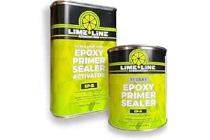 LiME LiNE 2K Epoxy Primer/Sealer Direct-to-Metal, Anti-Corrosive for Automotive & Industrial use/isocyanate Free /2.1 voc Light Grey (2 Quart kit)