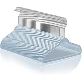 Casafield 50 Velvet Baby Hangers - 11" Size for Infant & Toddler Clothes - Light Blue