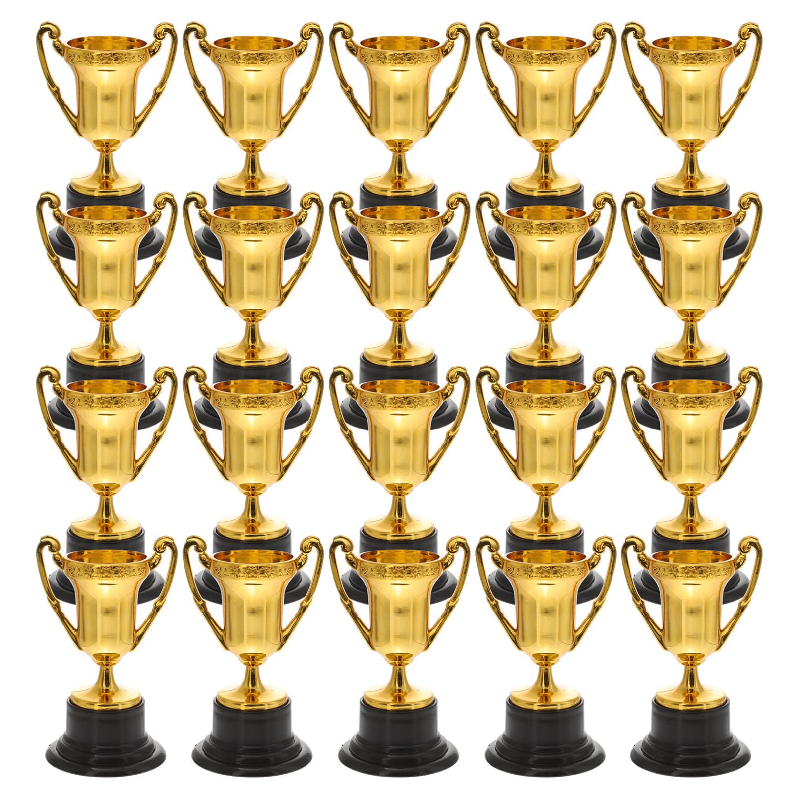 Toddmomy Plastic Trophy for Kids 20 Pack Mini Prize Cups with Base Small Award Trophies for Classroom Competitions Sports Day Rewards