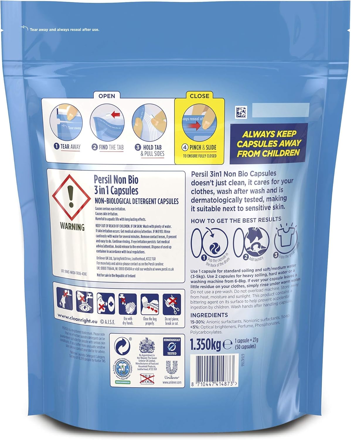 Persil Non Bio 3 In 1 Washing Capsules Laundry Capsules Gentle Next To - View #8