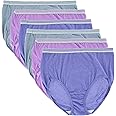 Fruit of the Loom Women's Plus-Size Fit For Me Women's Heather Briefs, 6 Pack Underwear, -Assorted, 11