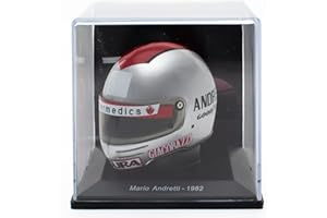 OPO 10 - Formula 1 Helmet Compatible with Ferrari F1: Mario Andretti 1982-1/5 Scale - CAS13