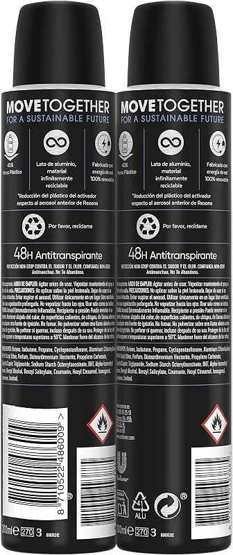 Invisible Desodorante Aerosol Antitranspirante para hombre Ice Pack Ahorro 2 X 200ml (El empaque puede variar)