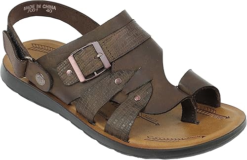 mens leather walking sandals