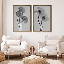 MUDECOR Framed Canvas Print Wall Art Set Monochrome