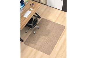 Blvornl Office Chair Mat for Hardwood Floor, 45"*53.1" Desk Computer Chair Mat for Hard Wood, Large Anti-Slip Hard Floor Protector Rolling Chair Mat, PVC Mat Desk Rug for Office and Home Red Brown