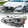 Huray Halogen Headlight Assembly Fit for Nissan Altima 2019-2022 LH Projector Headlamp w/o Bulbs OE Style Replacement for NI2502265 Left Driver Side