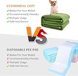 PICK FOR LIFE 2 Pack Washable Dog Pads 100x70cm Non-Slip Reusable Grey/Green view 5