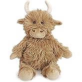 MON AMI Mac The Highland Cow Stuffed Animal – 12 Inches Soft Plush Cow | Farm Animal Plush Toy for All Ages | Cute Nursery Décor, Playtime Companion & Gifts for Kids