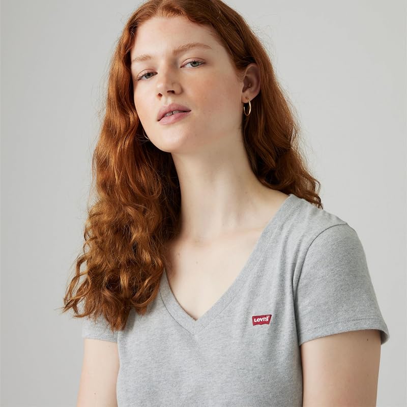 Lot de 2 t-Shirts à col V pour Femme, Lot de 2 t-Shirts à col en V, Blanc, M