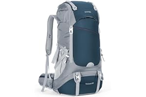 HOMIEE 50-60L Hiking Travel Camping Backpack for Trekking, Waterproof Lightweight Daypack with Rain Cover for Camping Touring