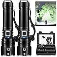 Cinlinso Flashlights High Lumens Rechargeable, 990,000 Lumens Super Bright LED Flashlight with 5 Modes, Waterproof Powerful Flash Light Multifunctional Flashlights for Home Emerge∩cies Camping