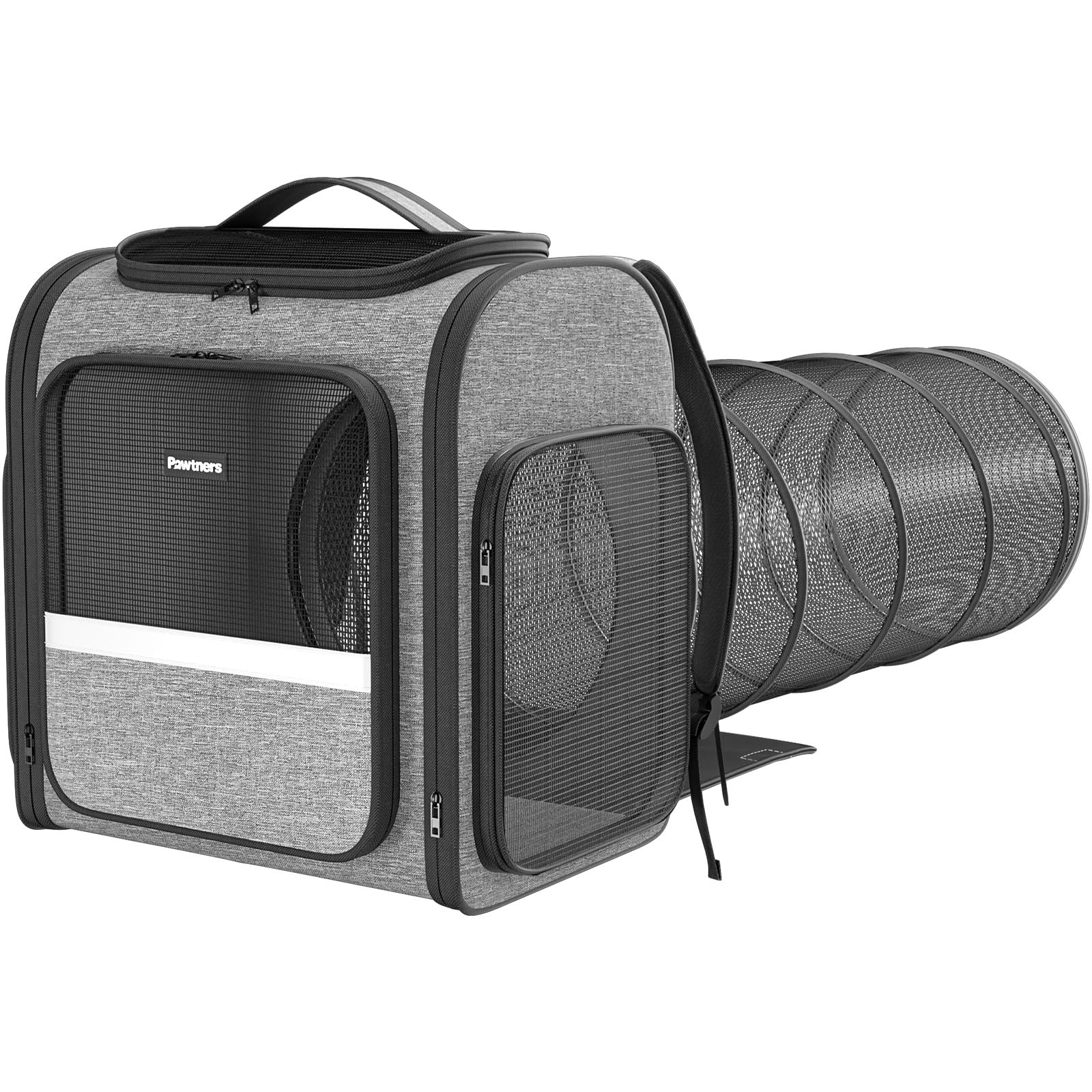Photo 1 of Pawtners Cat Carrier Backpacks Expandable Cat Backpack with Breathable Mesh, Pet Carrier Backpack for Cats Small Dogs Puppies Up to 18 Lbs, Dog Carrier Backpack for Travel Hiking Camping Outdoor