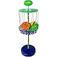 Nerf Disc Golf Starter Set - (3) Mini Golf Discs + (1) Target Basket Included - Complete Portable Set for Backyard + Beach Play