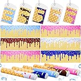Breling 10 Set Baseball Cream Drip Cooling Towels with Bags 40"x12" Ice Cooling Towels Microfiber Sweat Sport Rags Absorbent Chilly Washcloth for Hot Weather Workout Yoga Gym Coach Sport Party Favors