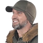 2SBR 2SABERS Mens Winter Hat with Earflaps and Visor - Warm Trucker Baseball Cap Hat