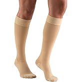 Truform 30-40 mmHg Compression Stockings for Men and Women, Knee High Length, Dot-Top, Closed Toe, Beige, 3X-Large