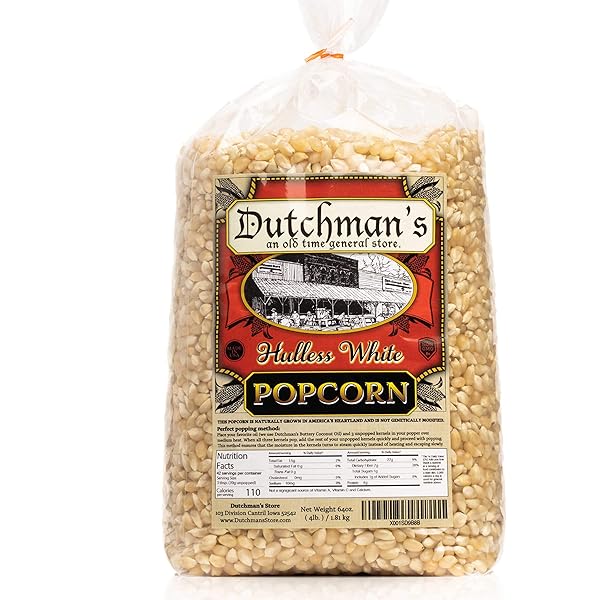 Organic White Popcorn Kernels 6 Lb Bag - Non-GMO Gluten Free Regenerative Farmed