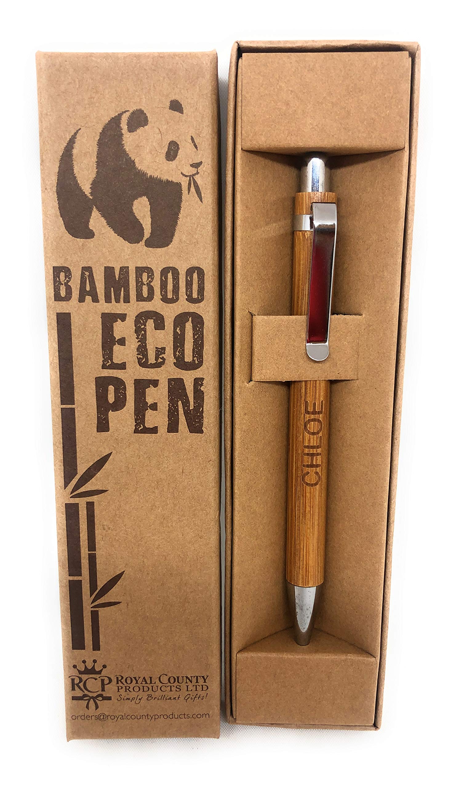 Royal County Personalised Bamboo Pens - Eco Friendly - Chloe