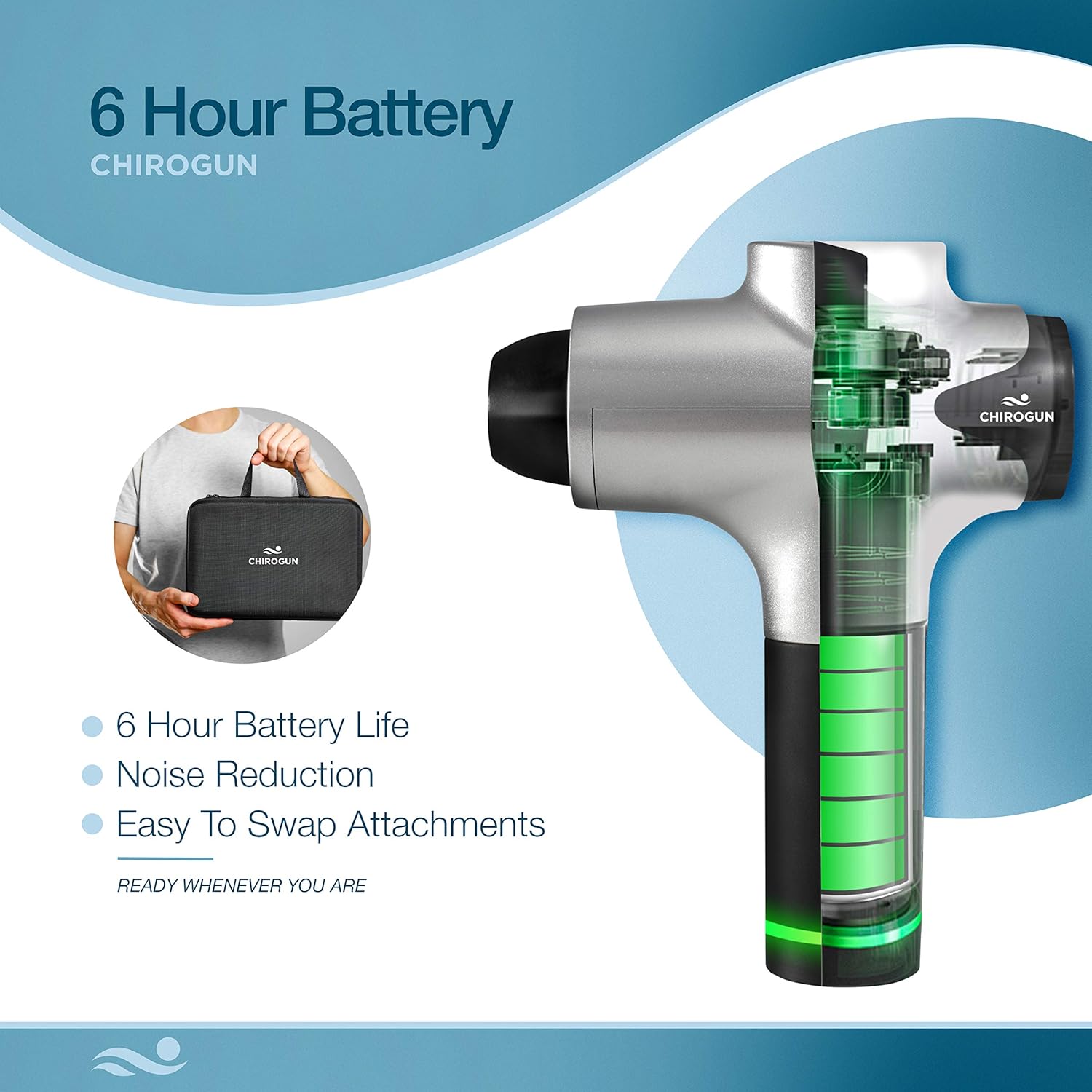 Massage Gun Deep Tissue Massager - Percussion Massage Gun Massager Gun Muscle Massage Gun Deep Tissue Massage Gun Muscle Gun Massager Chrome: Health & Personal Care