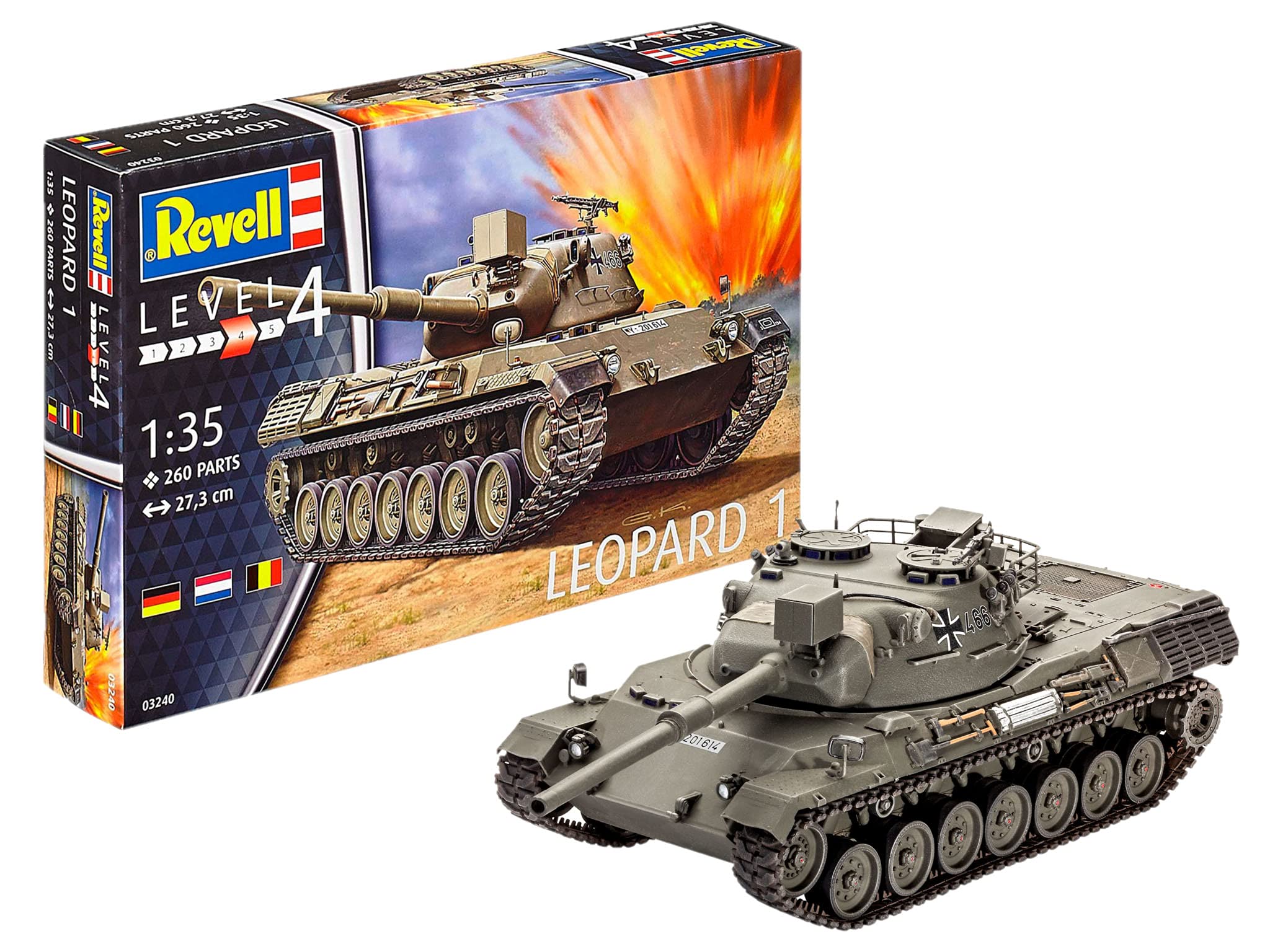 Revell 03240 Leopard 1 1:35 Scale Unbuilt/Unpainted Plastic Model Kit