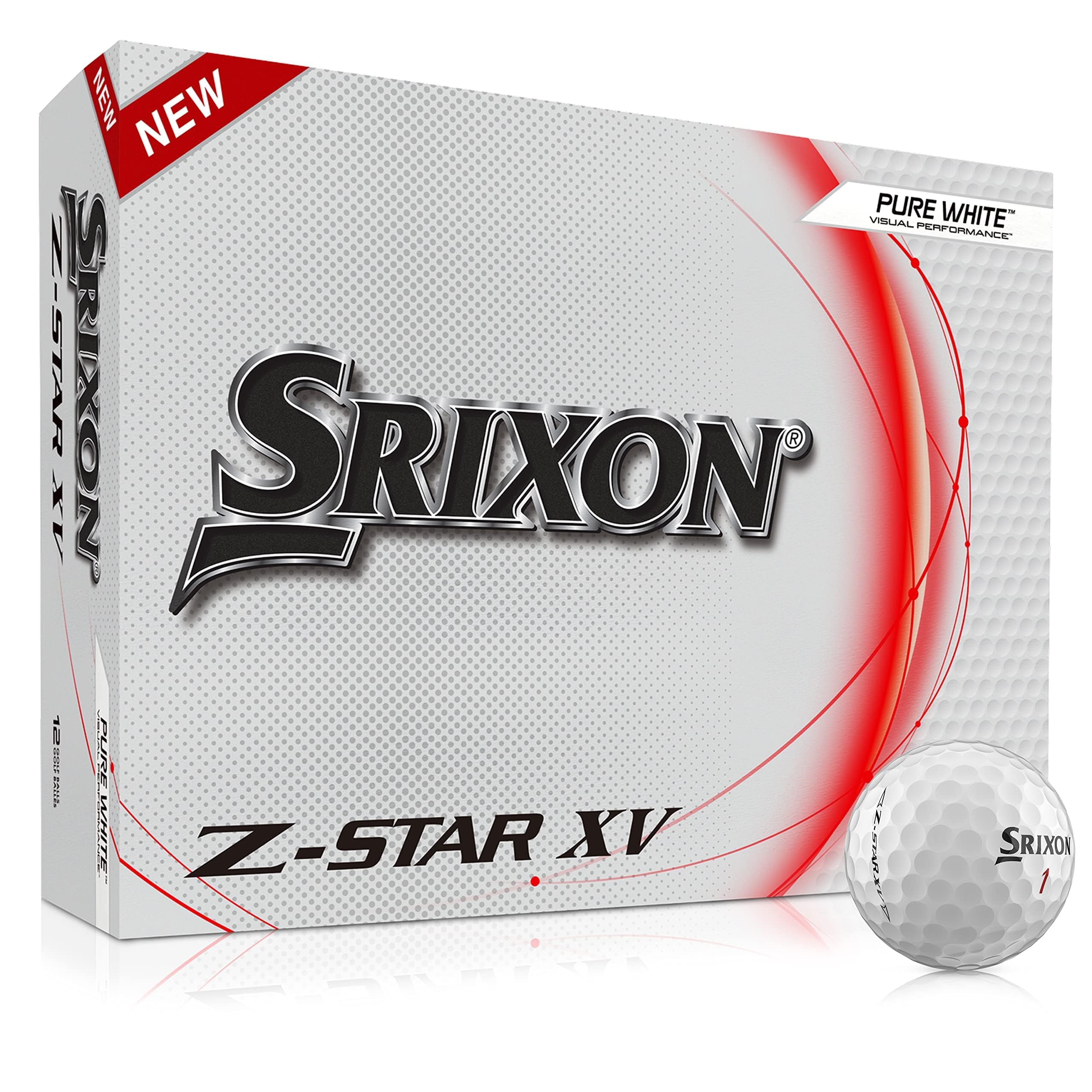 Srixon Z Star XV 8 - Dozen Premium Golf Balls - Tour Level - Performance - Urethane - 4 pieces - Premium Golf Accessories and Golf Gifts, White