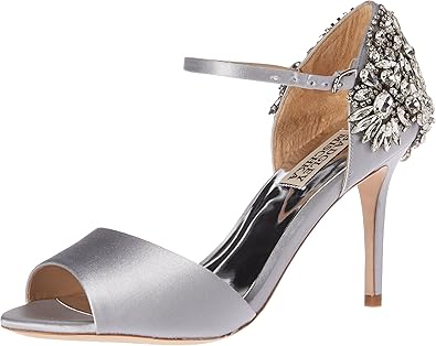 badgley mischka harbor crystal embellished open toe pump