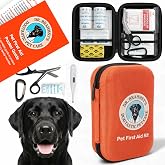 Dr Brahmsy&rsquo;s Pet First Aid Kit for Dogs and Cats - Vet-Approved Essential Survival and Emergency Supplies for Home, Travel, Camping, Hiking - Packed in a Portable Waterproof Pouch - 45-Piece Set
