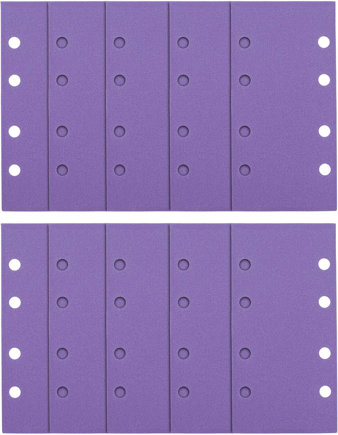 Trend Aluminium Oxide 1/3 Sheet 93 x 185mm 180 Grit Sanding Sheets, AB/THD/180A, Pack of 10, Purple