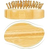 Stylemate Bamboo Hair Brush, Little Cashew Design, Natural Bamboo Brush for Hair Growth, Detangling Brush and Massaging Scalp, Small Wooden Hair Brush for Women Men and Kids