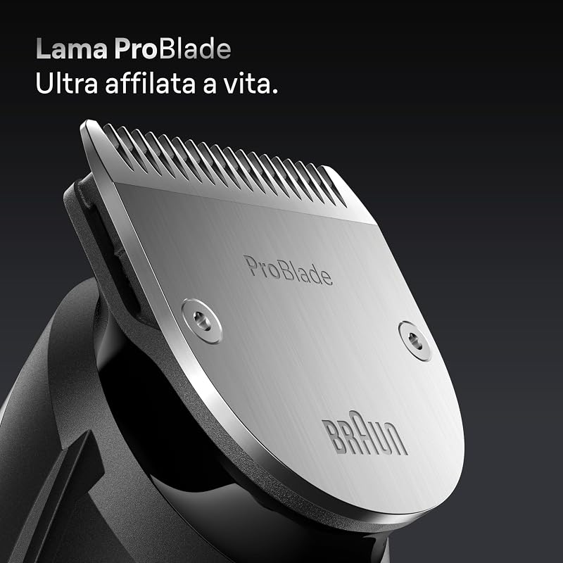 Serie 7 Regolabarba Uomo, 12 Accessori, Custodia BT7545 Grigio