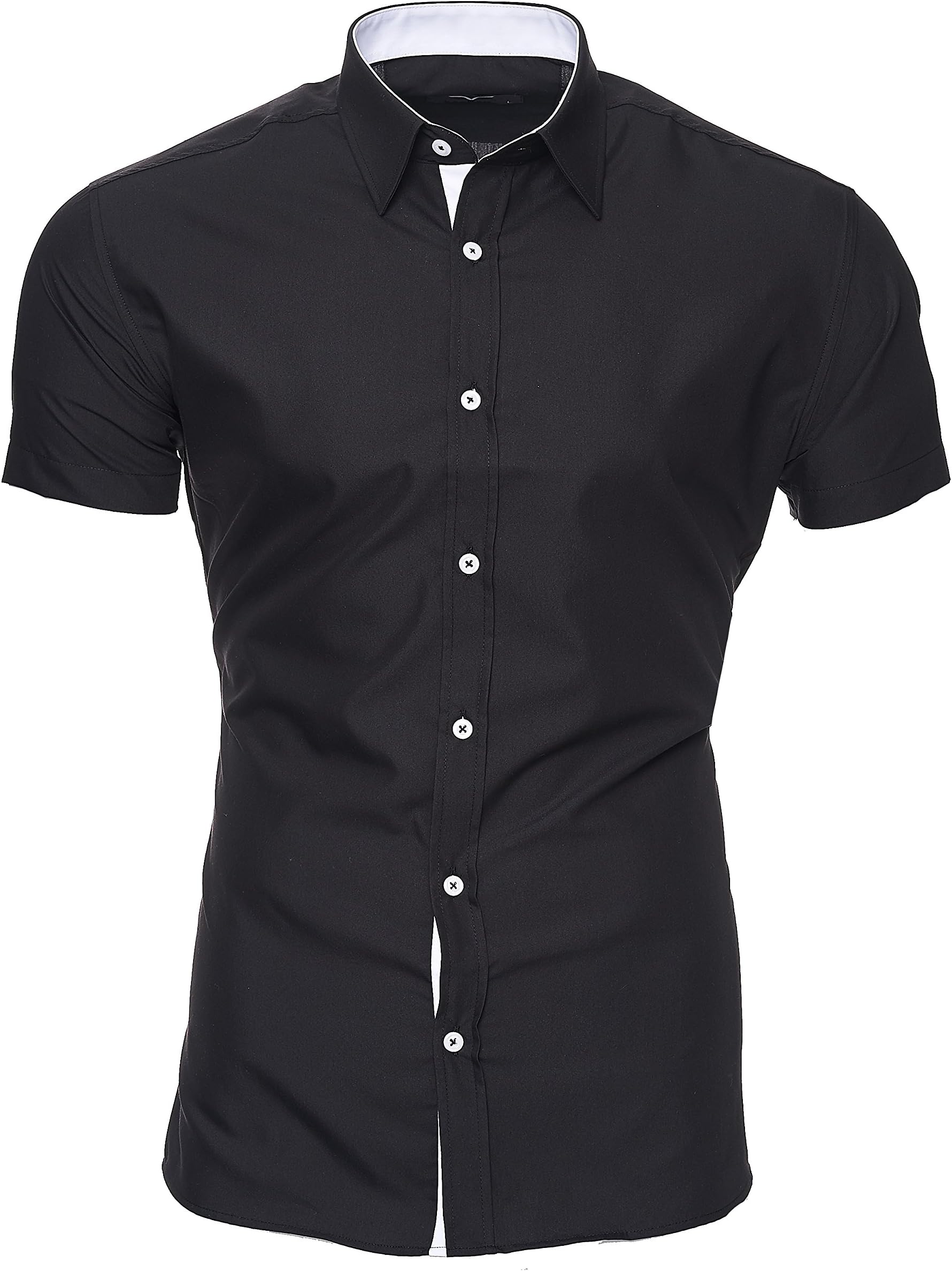Kayhan Men´s Short Sleeve Casual Shirt Slim fit Easy Iron Modell - Florida + Maimi