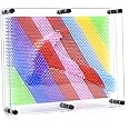 MICKYU 3D Pin Art Board Games Rainbow Autism Sensory Toys for Kids 5-7, 8x10 inches