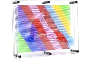 MICKYU Large 3D Pin Art Board Games Fidget Sensory Toys for Kids with Autism, 8x10 inches