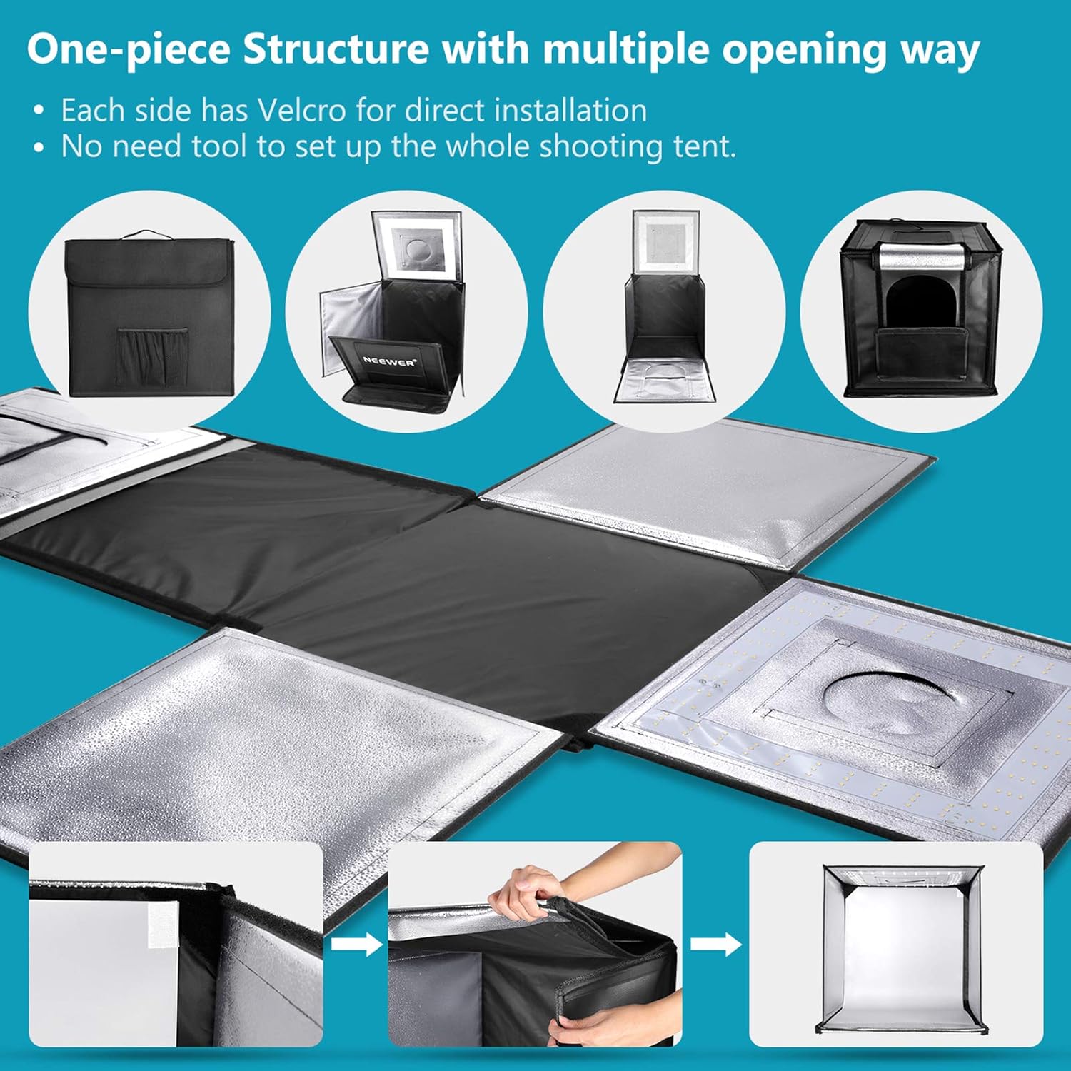 Neewer Photo Studio Light Box 24inches/60cm Shooting Light Tent