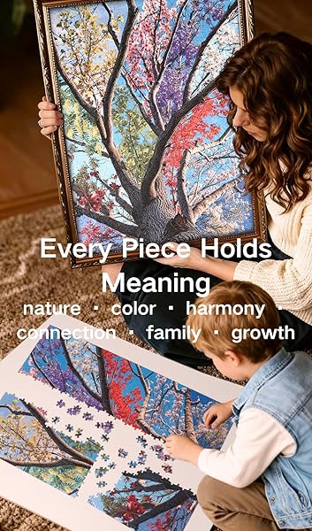 TREE OF LIFE JIGSAW PUZZLE 1000 PIECES FOR ADULTS – COLORFUL NATURE ART PUZZLE, UNIQUE PUZZLE FOR GIFT, FAMILY FUN & HOME DECOR PERFECT SNAP, 27.6 X 19.7 IN, HIPAZOUS