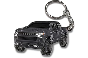 FOUR WHEEL BEAST Metal Keychain Compatible with chevy silverado 1500 Accessories and others Toy Truck Gifts Men Key Fob