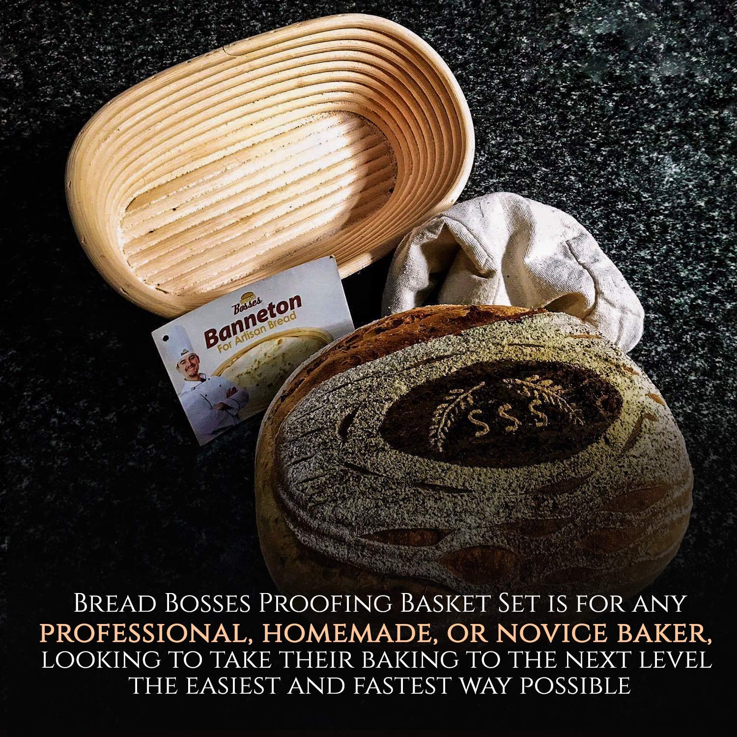 10 Inch Oval Proofing Basket Set for Professional and Home