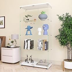 nifoti 64.5" H 4-Shelf Glass Display Cabinet with