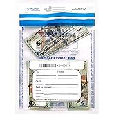 100Pcs 9"x12" Clear Bank Deposit Bags - Tamper Evident Security Bags - Cash Bags with High Level Security Seal-Money Envelopes for Cash