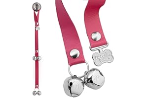 PoochieBells Lux Leather USA Handcrafted Dog Doorbell, Trusted by Pros & Pet Owners for 15+ Yrs, Quick & Easy Potty/Housetraining Puppy Training Bells, Beautifully Made, Easy to Hear, Train in Days