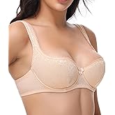 Oscrenia Balconette Bra for Women Demi Balcony Bras Underwire Push Up Half Cup