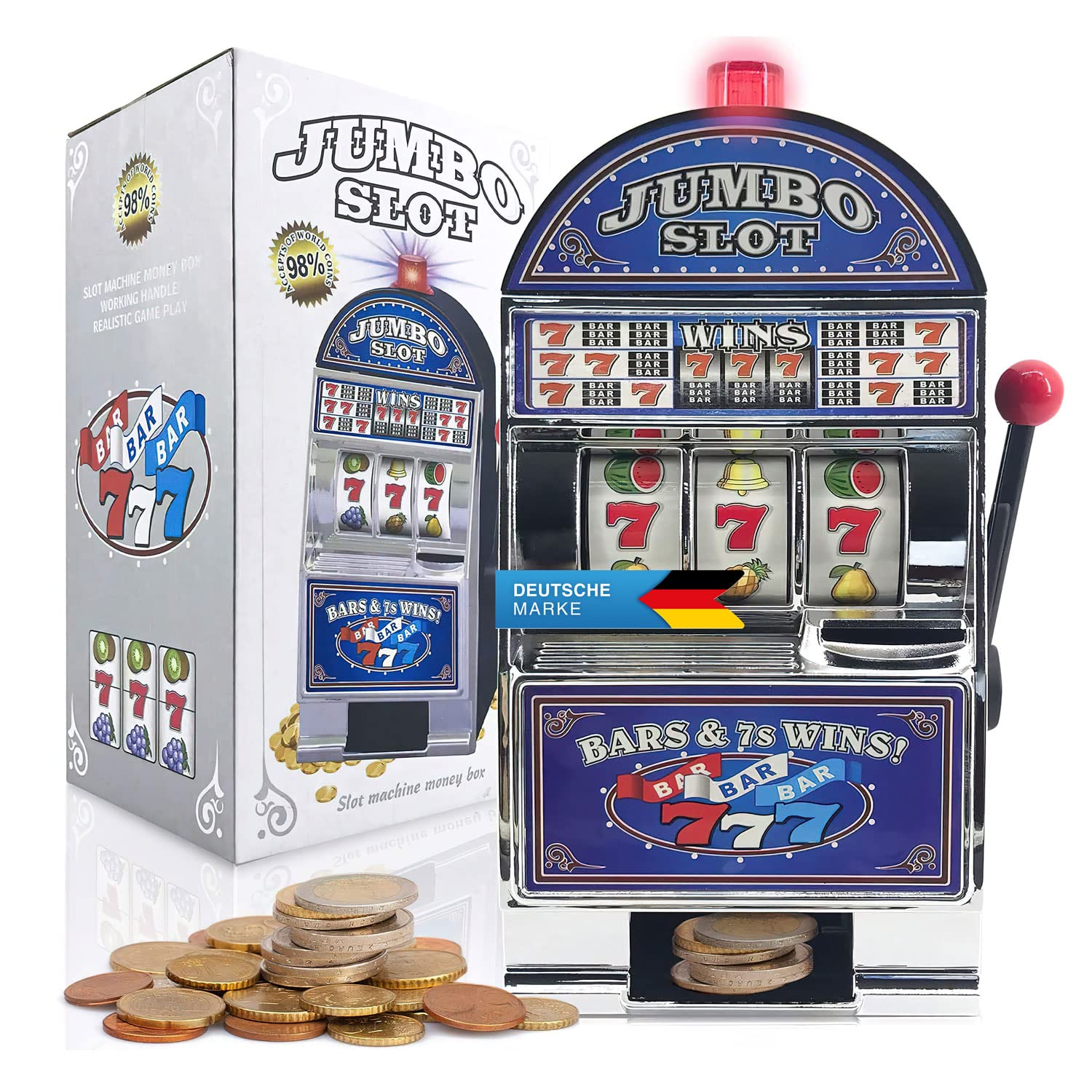 GOODS+GADGETS One-Armed Bandit - Slot Machine Gambling Machine with Casino Sound & Light Effects